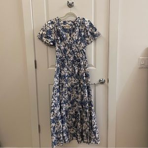 NWT Anthropologie Somerset Dress Blue and White Size Medium